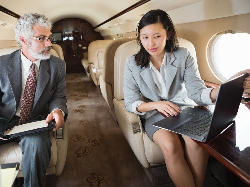Asian Business Jet with Executives