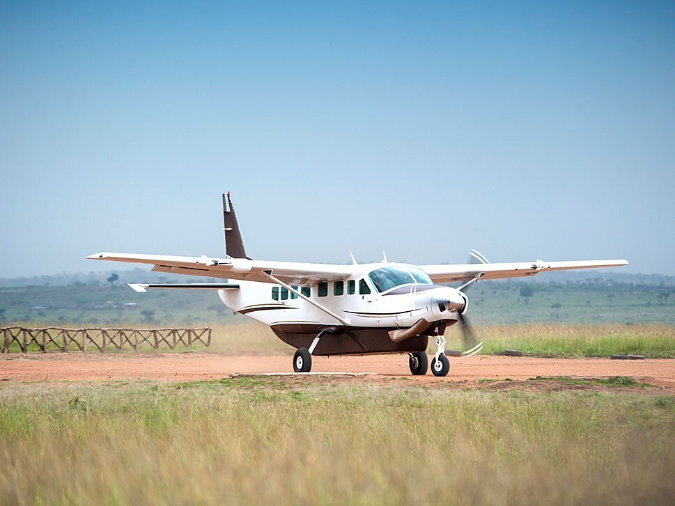 Cessna Caravan taking off from Masai National Park