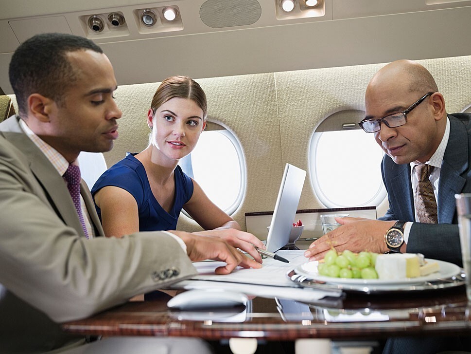 Busy executives benefit from enhanced productivity in business jets