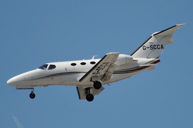 Cessna Citation Mustang In the sky